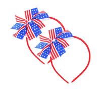 BESPORTBLE 2pièces -têtes à Nœud Avec Drapeau Américain Pour Garçon Fille Lot De Couvre-chefs Patriotiques Pour Fête De Indépendance Célébrations Et Spectacles Scolaires