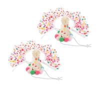 BESPORTBLE 2Set Foulard de Chatte Chapeau d'anniversaire de Chat Chapeau d'anniversaire pour Petit Chien Couronne de Chien