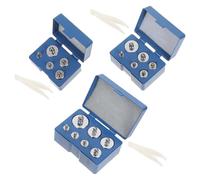BESPORTBLE 3 Boîtes Kit de Poids D'étalonnage de Précision en Acier Étui Séparé, Compatible Balances Électroniques et Balances de Laboratoire pour Usage en Laboratoire