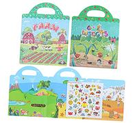 BESPORTBLE 3 Ensembles Autocollants Réutilisables pour Garçon Fille Éducatifs Autocollants Thèmes Insectes Ferme et Saisons pour Tout Petits et Activités Classe
