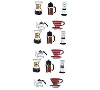 BESPORTBLE 3 ensembles Broche Cafetière Épingles Boutonnières Broche Tasse À Café Dessin Animé Sac À Vêtements Café Pour Sacs À 5 pièces * 3