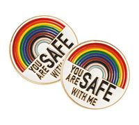 BESPORTBLE 3 Ensembles Broche De Lettre Arc-en-ciel Mode Épingle En Émail Fierté Épingles À Revers À Revers Épingle À Nourrice Épingle Pour Sacs À Badge Broches Métal 2 Pièces * 3