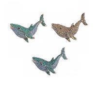 BESPORTBLE 3 Ensembles Broche Forme De Baleine Avec Lot De Baleine Noire Dorée Épingles À Stylées Pour Accessoire De Mode Pour 3 Pièces * 3