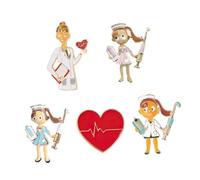 BESPORTBLE 3 Ensembles Broches De Cœur Pour Infirmière Et Médecin De Épingles Fantaisie Accessoires De Costume Uniques Et Adorables 5 Pièces * 3