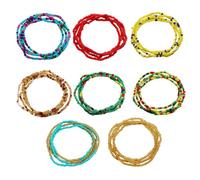 BESPORTBLE 3 Ensembles Chaîne De Taille En Perles De Riz Perlé Faire La Fête Été Baignade Féminin Chaîne De Taille De Plage Bijoux Féminin Chaîne De Corps Coloré 8 Pièces * 3