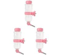 BESPORTBLE 3 Ensembles Distributeur d'eau Automatique Mangeoire à Lapin Bouteille d'alimentation en Eau Chargeur d'eau Claire Cochon d'Inde Biberon Lapin Biberon d'eau Furet Rose Plastique