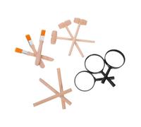 BESPORTBLE 3 Ensembles Kit Outils Excavation pour Garçon Fille Marteau Bois Brosse et Loupe Éducatif Archéologie pour Garçons et Filles Activité Manuelle pour et Apprentissage Scientifique