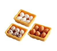 BESPORTBLE 3 Ensembles of Miniature Egg Models for Micro Landscaping and Home Decor Dollhouse Supplies Includes and Flower Eggs