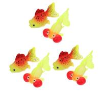 BESPORTBLE 3 Ensembles Poisson Rouge Artificiel Bulle Lampe Méduse Flocon Décor Cool Trousse Aquarium Artificiel Éponge Couvercle Aquatique Mangeoire Flottant Usine Gel De Silice 2 Pièces * 3