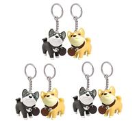 BESPORTBLE 3 ensembles Porte-Clés Pendentif En Peluche Miniature Chien Maman Porte-Clés Patte Chiot Dessin Animé Porte-Clés Breloques Porte-Clés Anneau Chien Pendentif Chien Sac 2 pièces * 3
