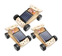 BESPORTBLE 3 Kits de Construction de Voiture Solaire - Expérience de Physique avec Une Voiture Jouet Solaire - Projets scientifiques à Faire soi-même pour Les Enfants - Matériel pédagogique