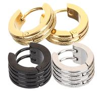 BESPORTBLE 3 Paires Boucles d'oreilles boucles d'oreilles à la mode Boucles d'oreilles élégantes boucles d'oreilles en métal pour femmes boucles d'oreilles unisexes Acier inoxydable