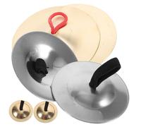 BESPORTBLE 3 paires Instruments Musique Garçon Fille Cymbales Doigt Acier Cuivre Légères pour Danse et Apprentissage Musical