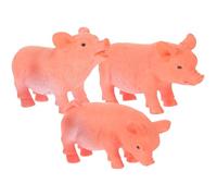 BESPORTBLE 3 Petits Cochons Miniatures en Plastique Rose, Ornement Décoratif Miniature Solide pour Patio et Jardin, Figurines Adorables et Réalistes