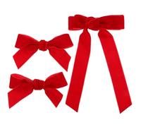 BESPORTBLE 3 Pièces Accessoires Cheveux Fille de Noeuds Rouge avec Clips Alligator Rubans Élégants pour et Bébés Accessoires de Mode pour