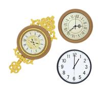 BESPORTBLE 3 Pièces accèssoires de Meubles de poupée Accessoires Miniatures pour Maison de poupée Mini décoration de Meubles Horloge Murale décorative Vintage décor de Maison de pla