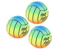 BESPORTBLE 3 pièces Ballons PVC Élastiques Arc Ciel pour Garçon Fille Balle de Plage Rebondissante pour Jeux Intérieur Extérieur Activités de Terrain de Jeu Modèles Aléatoires