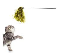 BESPORTBLE 3 Pièces Bâton de Jeu pour Chat à Ruban Brillant, Plastique | Garde les Mains à Distance des Griffes, Couleur Aléatoire, Interaction et Dressage Félin Embouts Souples