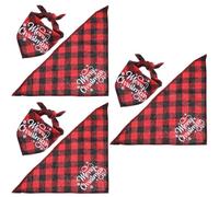BESPORTBLE 3 Pièces Bavoir de Noël Bandana Festif pour Bavoir Chat Collier de Chat de Noël Décor de Noël Dog Collar Bandeau pour Chat Bandana pour Chiot Collier de Coton Polyester
