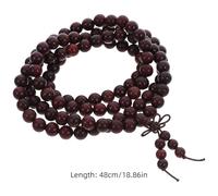 BESPORTBLE 3 Pièces Bracelet Perles De En Bois De Santal Perles De Bouddha Tibétain Collier De Poignet Chaîne Bracelet De Prière Bouddhiste Pour Femme Rouge Foncé Lot