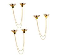 BESPORTBLE 3 Pièces broche broche épingle à nourrice chaînes de col pour chemises pour costume homme Accessoires de bal pour hommes d'abeille bijoux accessoires hommes alliage