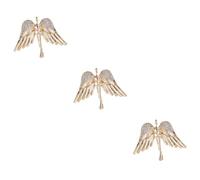 BESPORTBLE 3 Pièces broche corsage Broche du chapeau ornement de vêtements épinglette de vêtements pour femmes ange gardien épingle pour sacs à métallique strass Doré