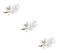 BESPORTBLE 3 Pièces Broche plaquée or épingle faire la fête décorations mode femme Broche pour les femmes Broche Broche bijoux broche broches pour la mode féminine broche femme Stéréo zircone