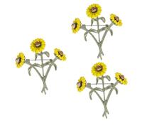 BESPORTBLE 3 Pièces Broche Tournesol Soleil Floral Broche Épingle Tournesol Badge De De Conception De Fleurs Broch De Combinaison Pour Vêtements Écharpe Alliage