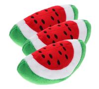 BESPORTBLE 3 Pièces Chien Peluche Résistant à Mâcher Lot de Pastèque Jeu Interactif pour Petits Chiens Favorise Hygiène Dentaire et Réduit Lennui