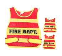 BESPORTBLE 3 Pièces Children Firefighter Vest Costume For Safe Breathable Role Play Outfit For Imaginative Pretend Play And Social Skills Development