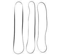 BESPORTBLE 3 pièces Courroie de Remplacement Caoutchouc pour Tourne-Disque et Magnétophone Ceinture de Platine Noire pour Lecteur Vinyl et Enregistreur