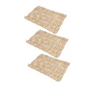 BESPORTBLE 3 Pièces Coussin de Chauffage des prairies Petit de Plein air Hé nid nattes Tapis d'herbe Tapis de Nourriture pour Lapins Tapis de butinage pour Lapins Paille Beige
