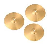 BESPORTBLE 3 Pièces Cymbales Crash Ride Laiton pour Batterie Charleston et Résistante Instrument de Percussion Polyvalent pour Débutants et Joueurs