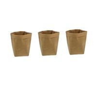 BESPORTBLE 3 Pièces de Rangement Papier Kraft Lavable Résistant à Eau Déchirure Housse Décorative pour Pot de Fleurs Organiseur Multifonction pour Jouets et Accessoires S Naturel