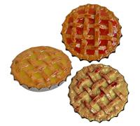 BESPORTBLE 3 Pièces Décoration de Pâtisseries Miniatures pour Maison de Poupées Accessoires Réalistes Pâté Aux Pommes Confiture Jaune Confiture Rouge