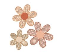BESPORTBLE 3 pièces Décoration Murale Bois Marguerite Bois Rustique Décor Mural Léger et Résistant pour Salon Chambre Bureau