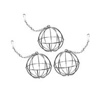 BESPORTBLE 3 pièces Distributeur de Foin Boule Acier Inoxydable Suspendu pour et Petits Animaux Mangeoire et Facile à Nettoyer pour Cage Lapin Favorise Comportement Naturel de Grignotage