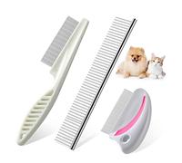 BESPORTBLE 3 Pièces Ensemble De Peignes De Toilettage Pour Animaux De Compagnie Peigne De Toilettage Pour Chat Peignes Pour Animaux En Acier Inoxydable Épilateur Pour Chien Lingettes Pour