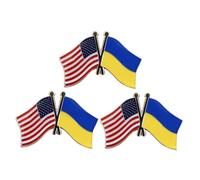 BESPORTBLE 3 Pièces Épinglette De Drapeau Épingles Goupille De Drapeau Broches Pour Patriotique Broche Drapeau Des États Unis Épinglette Nationale Broche De Drapeau De Pays Nous Alliage