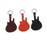 BESPORTBLE 3 Pièces Étui Porte Médiators Guitare PU Noir Marron Orange Organiseur Compact pour Clés Cartes et Accessoires Rangement et Facile pour Musiciens Déplacement