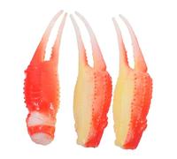BESPORTBLE 3 Pièces Figurines Crab Claw Décoratives Réalistes Lot de Modèles Simulés pour Décoration Intérieure et Accessoires Créatifs