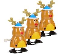 BESPORTBLE 3 pièces Jouets à Remonter Noël Figurines de Renne de Noël à Remontoir sans Pile Jouets de Marche pour et Secret Santa