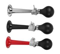 BESPORTBLE 3 Pièces Klaxon Métal Électroplaqué Noir Rouge Corne Air Puissante pour Sécurité Cycliste Adulte Montagne Vintage