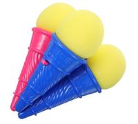 BESPORTBLE 3 Pièces Lanceurs de Balles Forme de Glace pour Garçon Fille Extérieur Jouets Plastique Étanches avec Balles Mousse Attachées Amusants et Adaptés Aux Jeux Plein