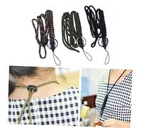 BESPORTBLE 3 pièces Lanières Étanches Multifonctions Corde Parachute Ajustable avec Métallique Porte Badge et Étui Téléphone pour Activités Extérieures et Camouflage Couleur Aléatoire