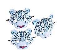 BESPORTBLE 3 pièces Masque Demi-visage Léopard EVA pour Fête Costumée Masque Animalier Cosplay Confortable et Accessoire Carnaval Halloween Lot