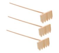BESPORTBLE 3 Pièces Mini Râteaux Bambou pour Jardin Zen Outils Compacts pour Art du Sable Décor de Bureau et Méditation sur Table