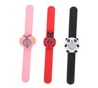 BESPORTBLE 3 Pièces Montre de Dessin animé Watch Rose numérique Montres pour Enfants à Pression Mignon Montre Montre Claque Montres pour Enfants pour Filles Gel de silice