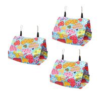 BESPORTBLE 3 Pièces nid de Perroquet cabane à Oiseaux en Peluche tipi pour Animaux de Compagnie Duveteux tentes nid d'oiseau d'intérieur Le nid d'oiseau Longue hamac Hamster Accessoires