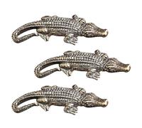 BESPORTBLE 3 Pièces Pendentif Porte-clés Crocodile en Laiton Rétro, Créatif et Léger, Facile à Installer, pour Décoration DIY Personnalisée